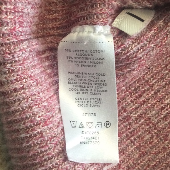 Ann Taylor Mauve & White Long Knit Skirt, XS - Picture 4 of 9